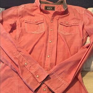 Buckle Men's Coral Button Down Shirt